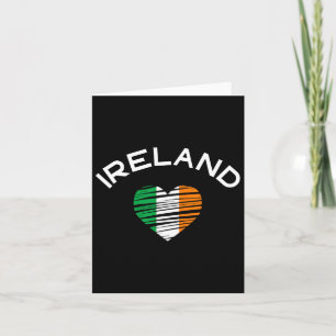 Ireland Heart St Patricks Proud Irish Flag Roots H Card