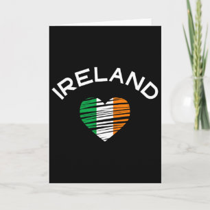 Ireland Heart St Patricks Proud Irish Flag Roots H Card