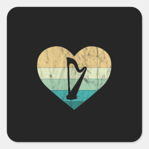 Ireland - I Love Irish Harp Square Sticker