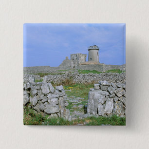 Ireland, Inishmore, Aran Island, Dun Aengus Fort 15 Cm Square Badge