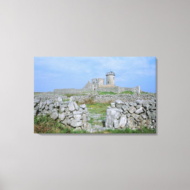 Ireland, Inishmore, Aran Island, Dun Aengus Fort Canvas Print (Front)