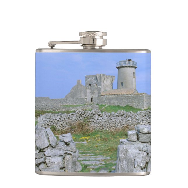 Ireland, Inishmore, Aran Island, Dun Aengus Fort Hip Flask (Front)