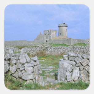 Ireland, Inishmore, Aran Island, Dun Aengus Fort Square Sticker