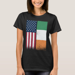 Ireland Irish American Flags Proud USA Ireland T-Shirt
