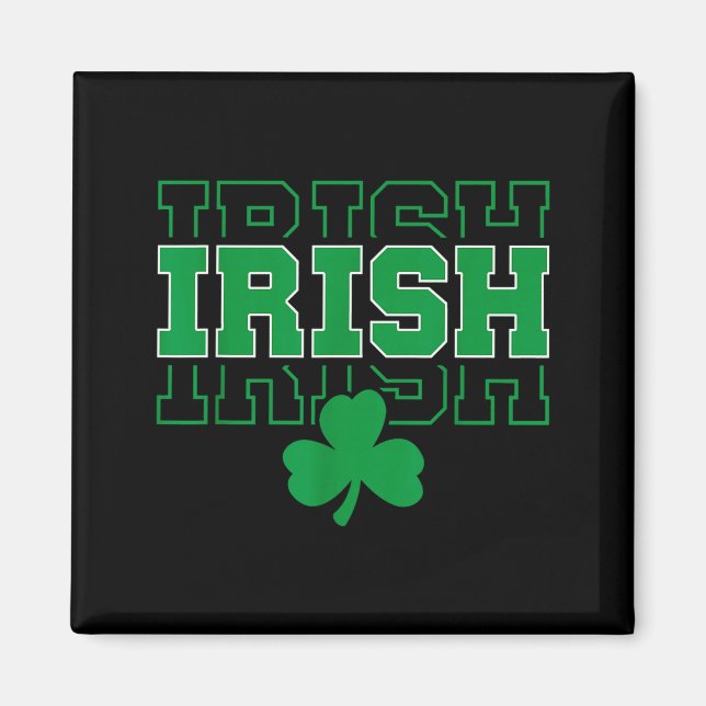 Ireland Irish Ancestry Varsity Style For Men Women Magnet (Front)