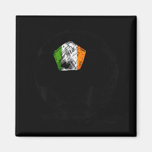Ireland Irish Eire Flag Design on Soccer Ball Magnet