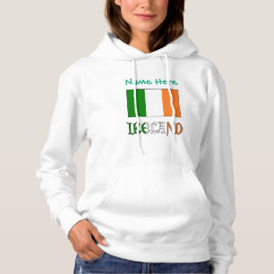 Ireland Irish Flag Green Personalisation  Hoodie
