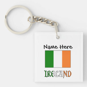 Ireland Irish Flag Personalised Key Ring