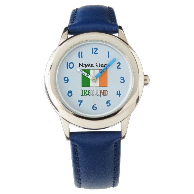 Ireland Irish Flag Personalised  Watch (Front)