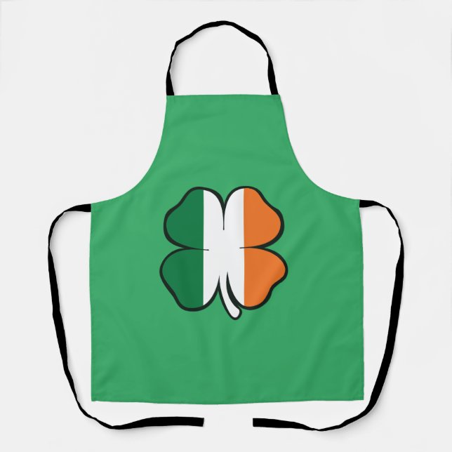 Ireland irish flag shamrock clover St patricks day Apron (Front)