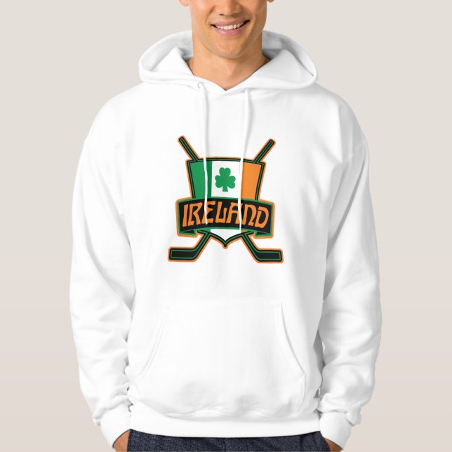 Ireland Irish Ice Hockey Logo Hoodie (Front)