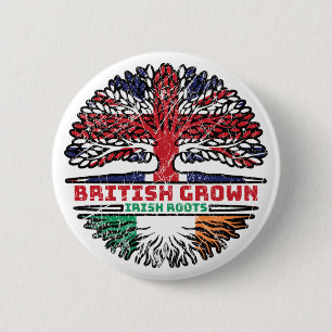 Ireland Irish Uk United Kingdom British Tree Roots 6 Cm Round Badge
