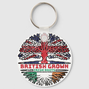 Ireland Irish Uk United Kingdom British Tree Roots Key Ring