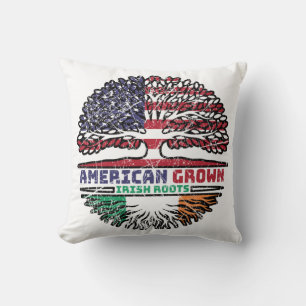Ireland Irish US American USA United States Tree Cushion