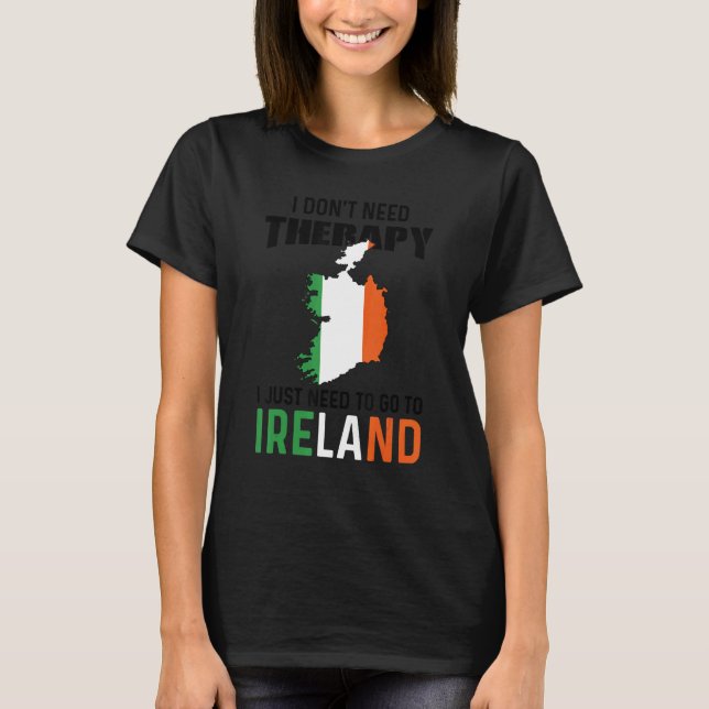 Ireland Irishman Irish Map Irish Flag St Patricks  T-Shirt (Front)