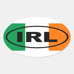 Ireland IRL European Oval Sticker