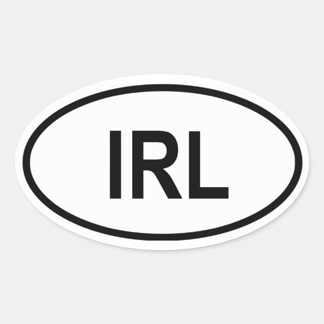 Ireland "IRL" Oval Sticker (Front)