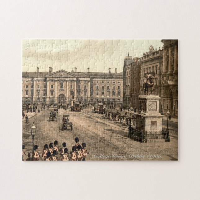 Ireland Jigsaw puzzle, College Green Dublin c1905 Jigsaw Puzzle (Horizontal)