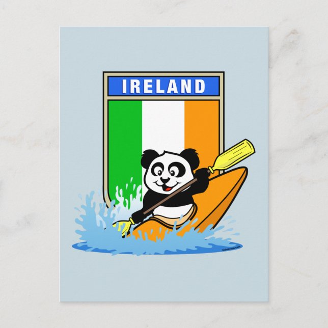 Ireland Kayaking Panda Postcard (Front)