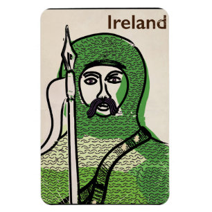 Ireland knight vintage travel poster magnet