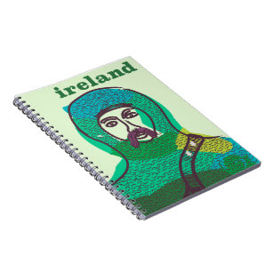 Ireland knight vintage travel poster print notebook