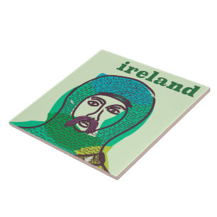 Ireland knight vintage travel poster print tile