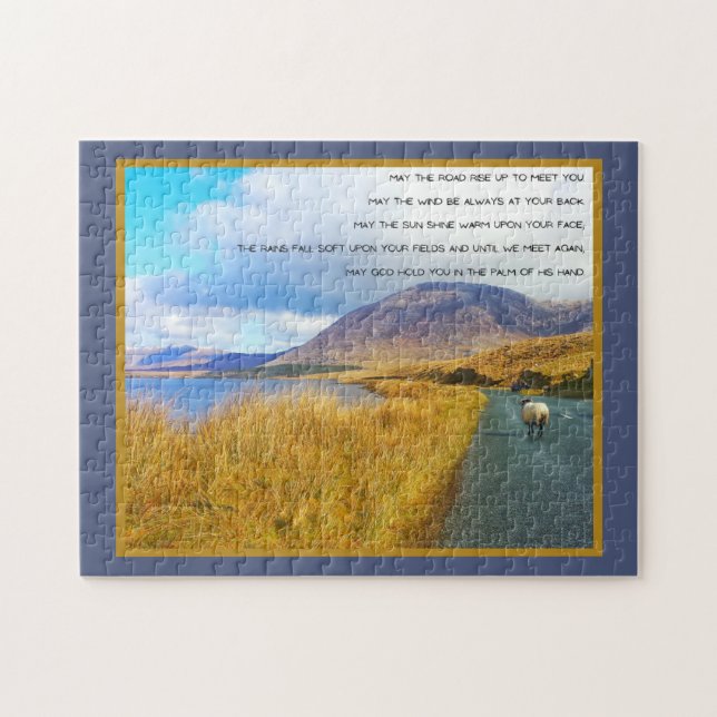 Ireland Landscape Photo with Irish Proverb  Jigsaw Puzzle (Horizontal)