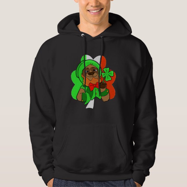 Ireland Leprechauns Sloth Hoodie (Front)