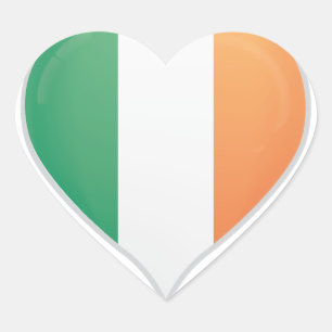 Ireland love flag pride heart sticker
