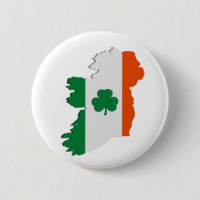 Ireland map 6 cm round badge (Front)
