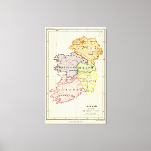 Ireland Map Canvas Print