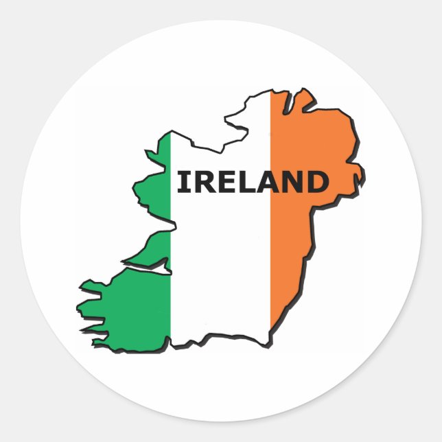 Ireland Map Classic Round Sticker (Front)