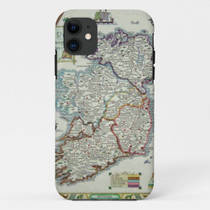 Ireland Map - Irish Eire Erin Historic Map iPhone 11 Case