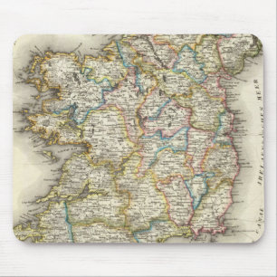 Ireland Map - Irish Eire Erin Historic Map Mouse Mat
