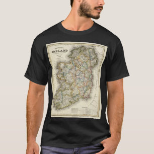 Ireland Map - Irish Eire Erin Historic Map T-Shirt