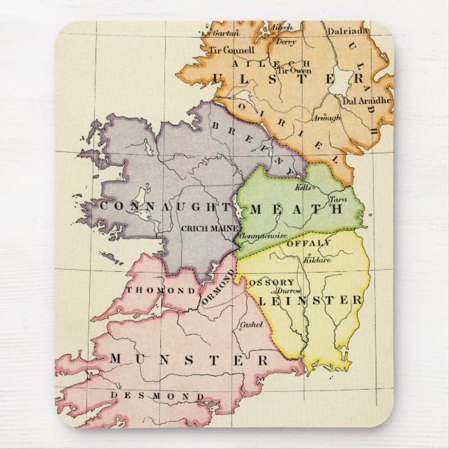 Ireland Map Mouse Mat (Front)