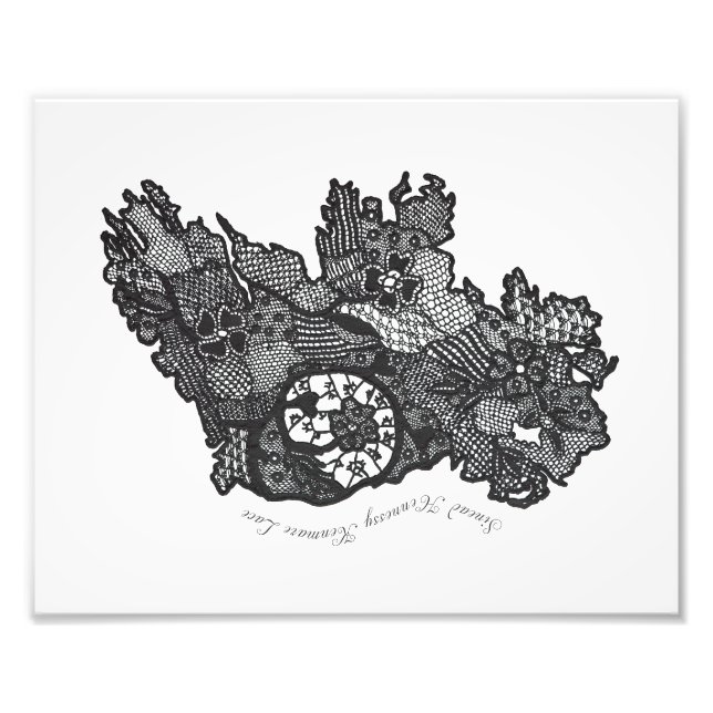 Ireland map original lace print design (Front)
