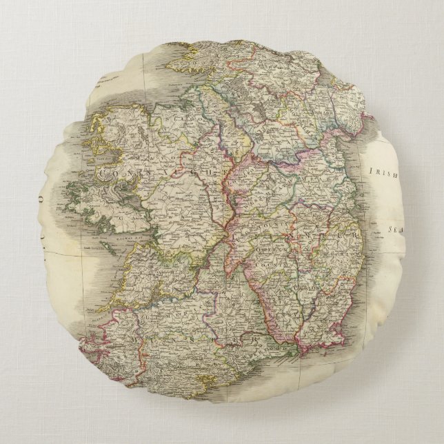 Ireland map round cushion (Front)