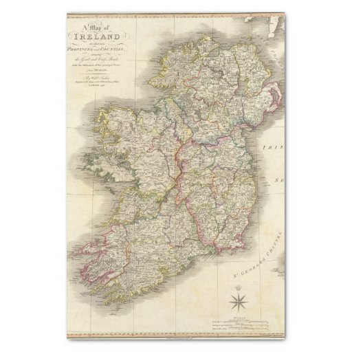 Image of Ireland map Tissue Paper