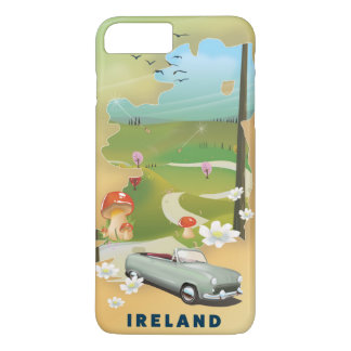 Ireland map vintage travel poster iPhone 8 plus/7 plus case