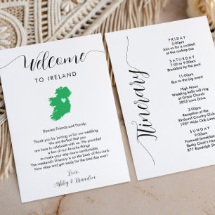 Ireland Map Wedding Welcome Letter Itinerary