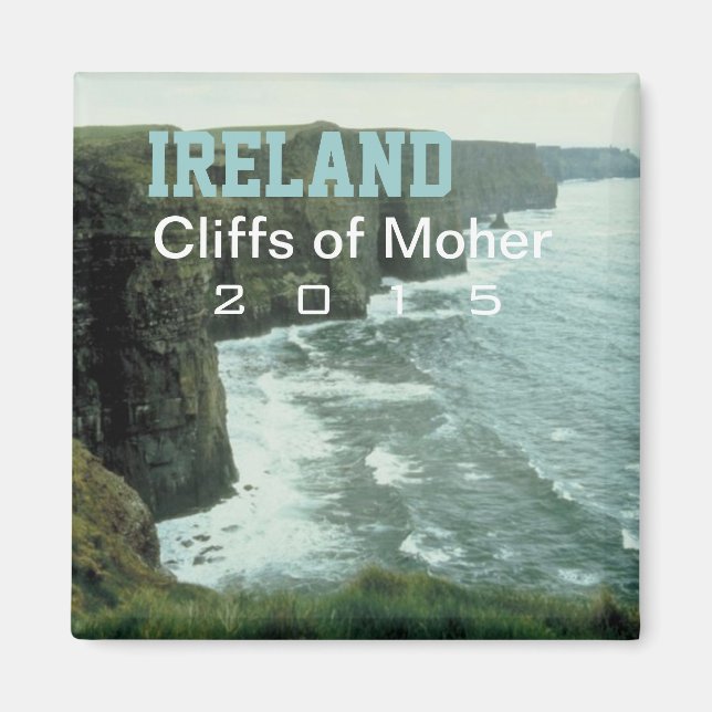 Ireland Moher Cliffs Souvenir Magnet Change Year (Front)