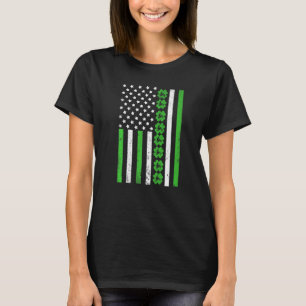 Ireland Motocross Sport Usa Flag Shamrock St Patri T-Shirt