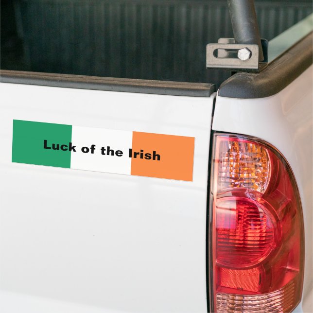 Ireland National Flag, Irish standard, Banner Bumper Sticker (On Truck)