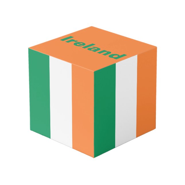 Ireland National Flag, Irish standard, Banner Cube (Front Angled)