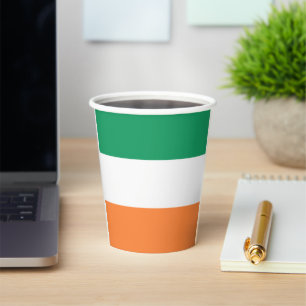 Ireland National Flag, Irish standard, Banner Paper Cups