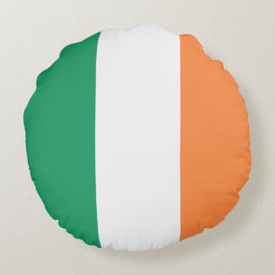 Ireland National Flag, Irish standard, Banner Round Cushion