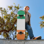Ireland National Flag, Irish standard, Banner Skateboard<br><div class="desc">The Tricolor: A Symbol of Hope and Unity - The Irish Tricolor, a vibrant tapestry of green, white, and orange, has become synonymous with the Emerald Isle. This simple yet powerful flag carries within its folds a rich history and a profound symbolism. - A Rebellious Birth - The Tricolor was...</div>