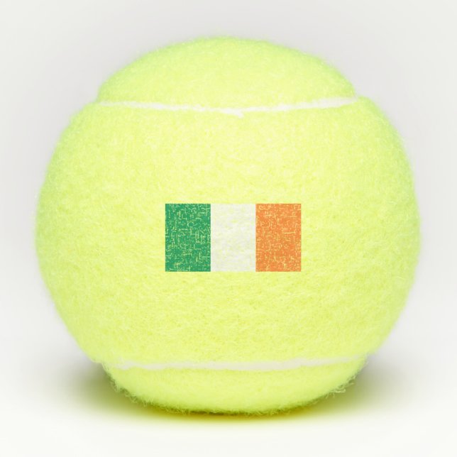 Ireland National Flag, Irish standard, Banner Tennis Balls (Front)