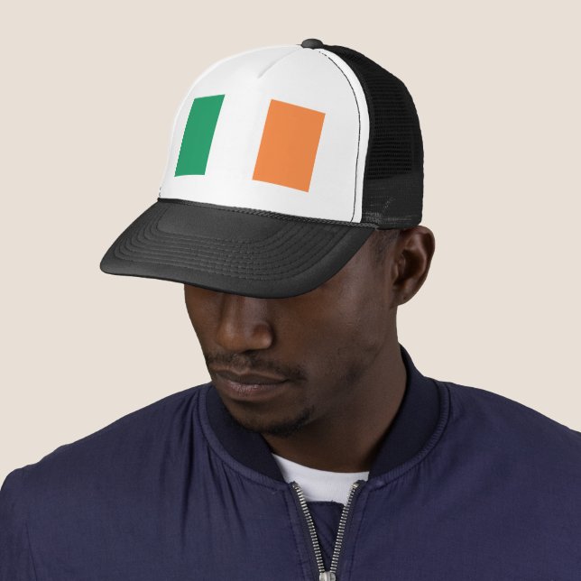 Ireland National Flag, Irish standard, Banner Trucker Hat (In Situ)